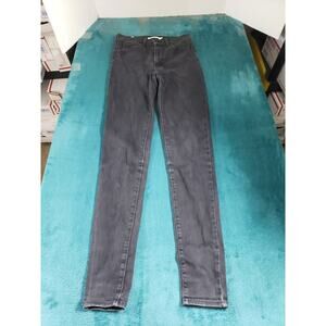 Levis 724 Jeans Size 27 Womens Black Stretch Pants Denim High Rise Skinny